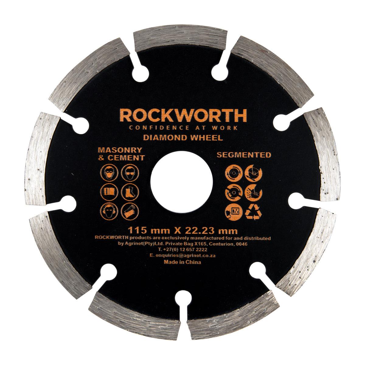 Rockworth Diamond Wheel 115 Mm Segmented Rim - Livestainable.co.za