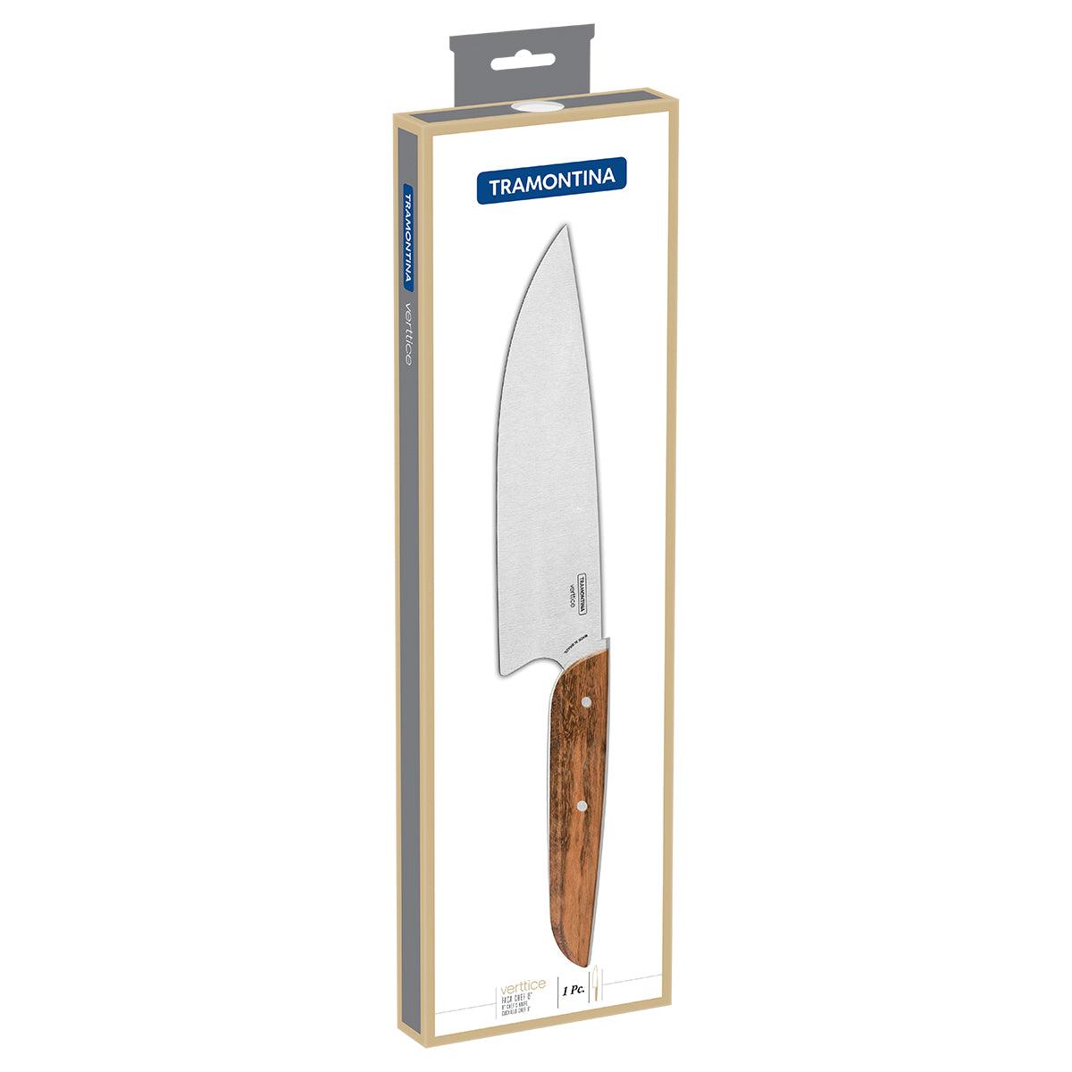 Tramontina Vertice Natural Wood Chef Knife 20 Cm - Livestainable.co.za