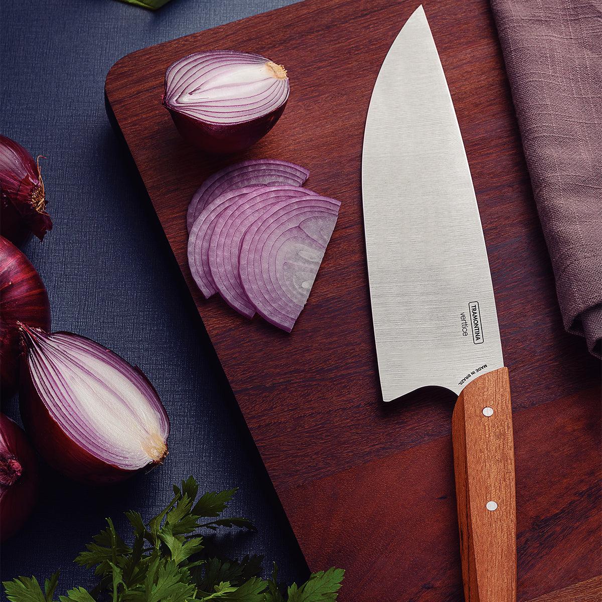 Tramontina Vertice Natural Wood Chef Knife 20 Cm - Livestainable.co.za