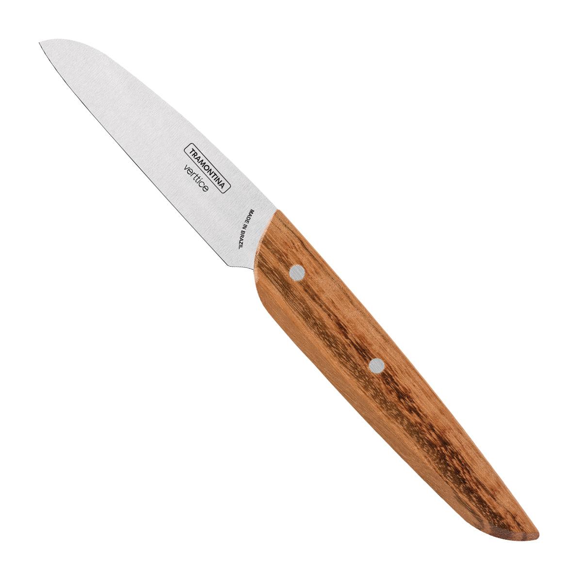 Tramontina Vertice Natural Wood Veg Knife 8 Cm - Livestainable.co.za