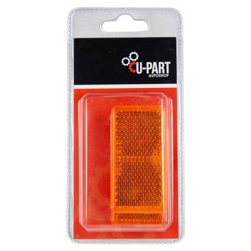 U Part Stick On Rectangular Reflec Amber 65 Mm 2 Pk - Livestainable.co.za