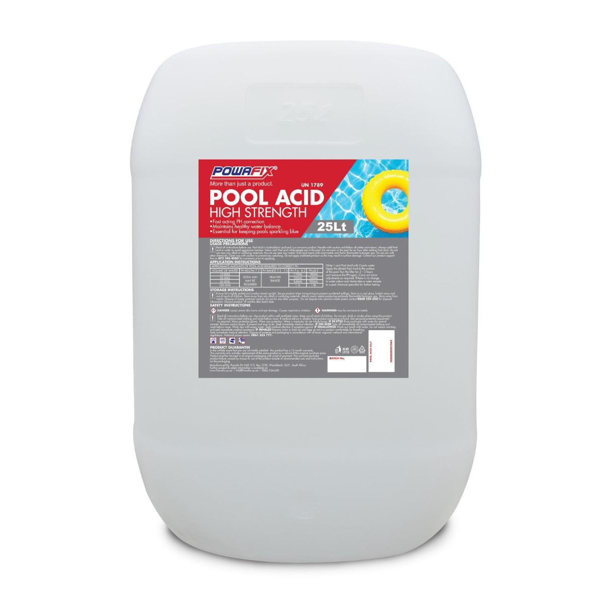 Powafix Pool Acid 25 L - Livestainable.co.za