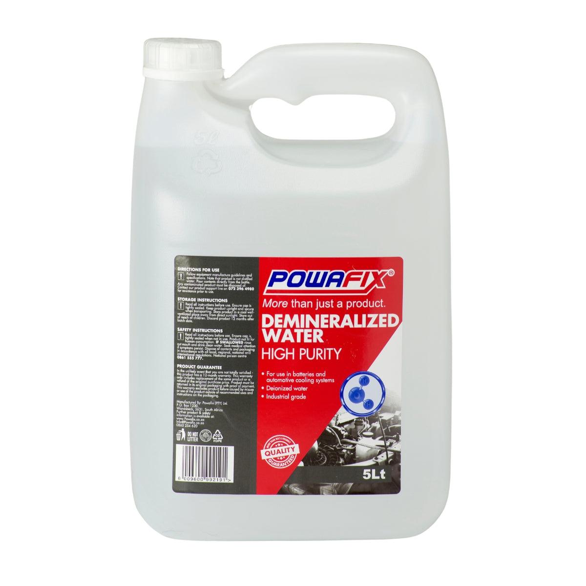 Powafix Demineralized Water 5 L - Livestainable.co.za