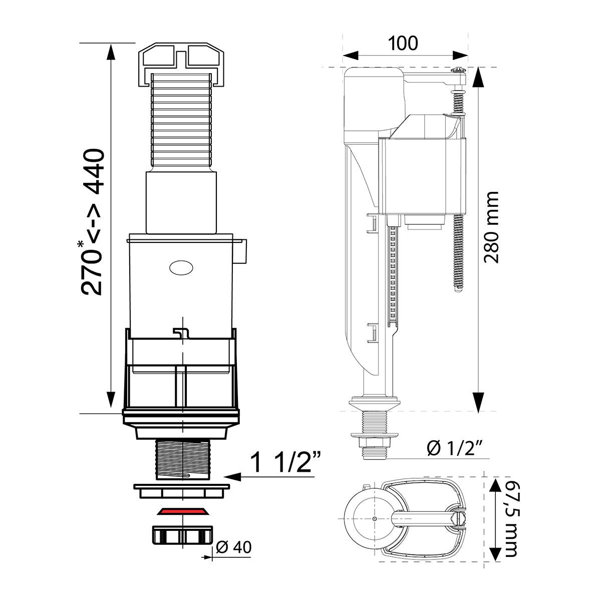 Wirquin Mechanism C/C F/Flush 2 Inch Bi Mxjf (Blist - Livestainable.co.za