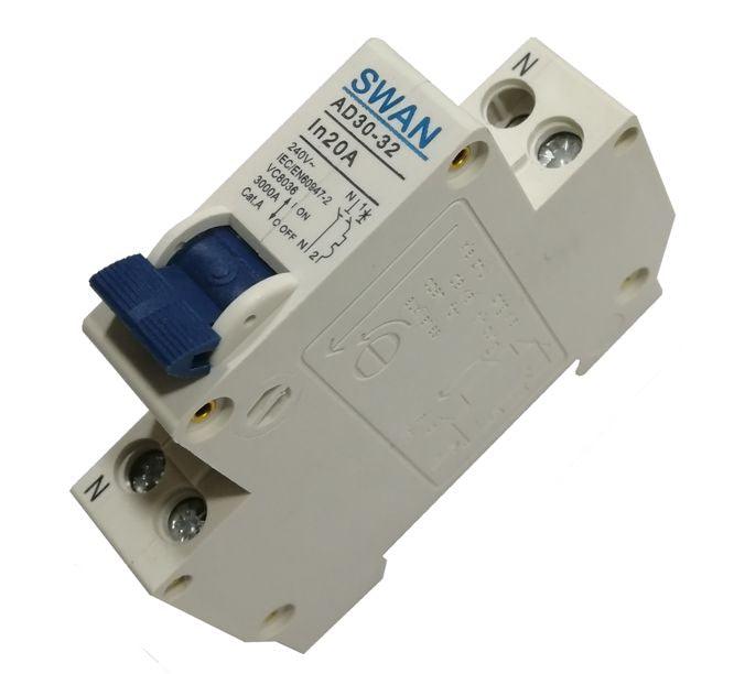 Circuit Breaker Din 32 A 1 P N 3 Ka C Curv Cb Ad30 3132+N - Livestainable.co.za
