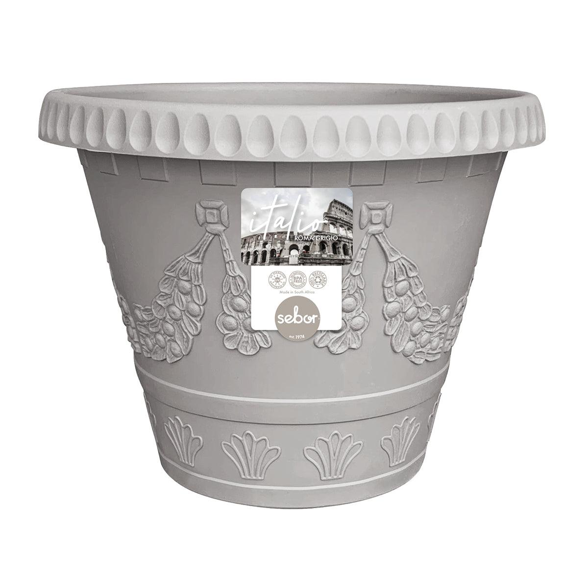 Sebor Italio Roma Pot St 40 Cm Grigio - Livestainable.co.za