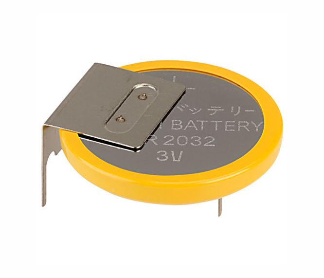Tagged Lithium Coin Battery 3 V 225m A Pcb=20mm +=2 Pin S =1 Pin Cr 2032 Tagged