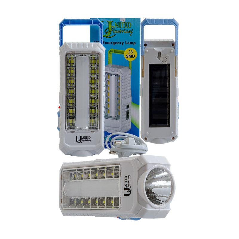 United Emergency Light 23 Smd Led Solar Interface - Livestainable.co.za