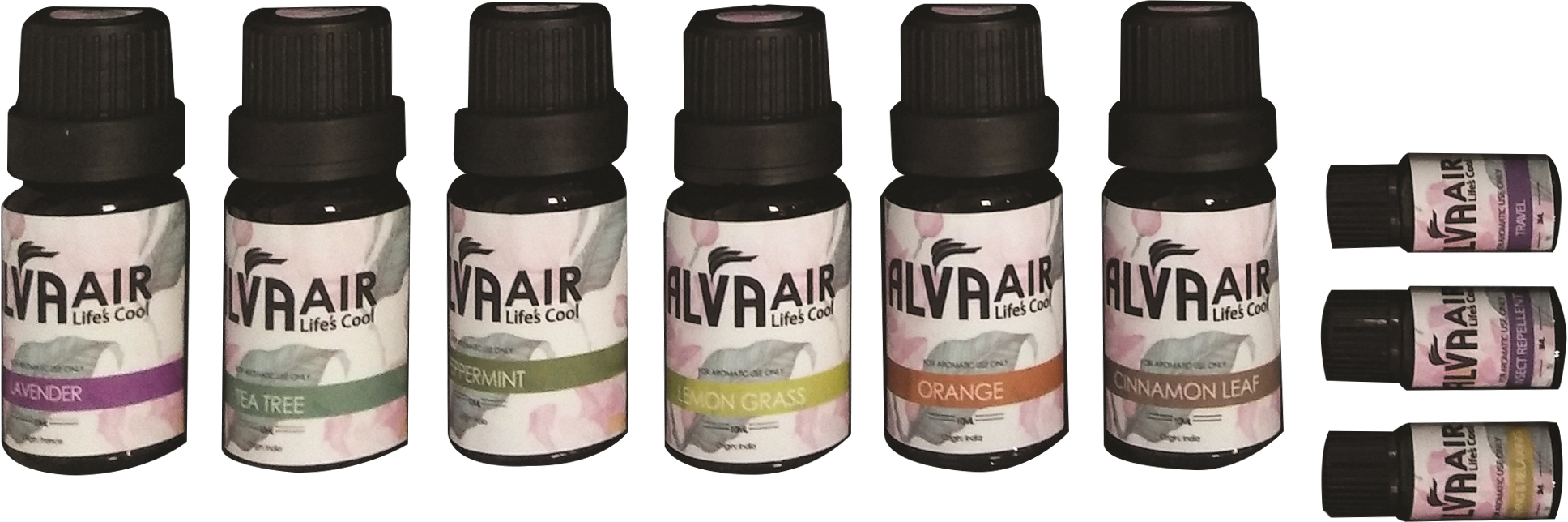 ALVA AIR - 9PC ESSENTIAL OILS SET - FOR AROMATHERAPY DIFFUSERS