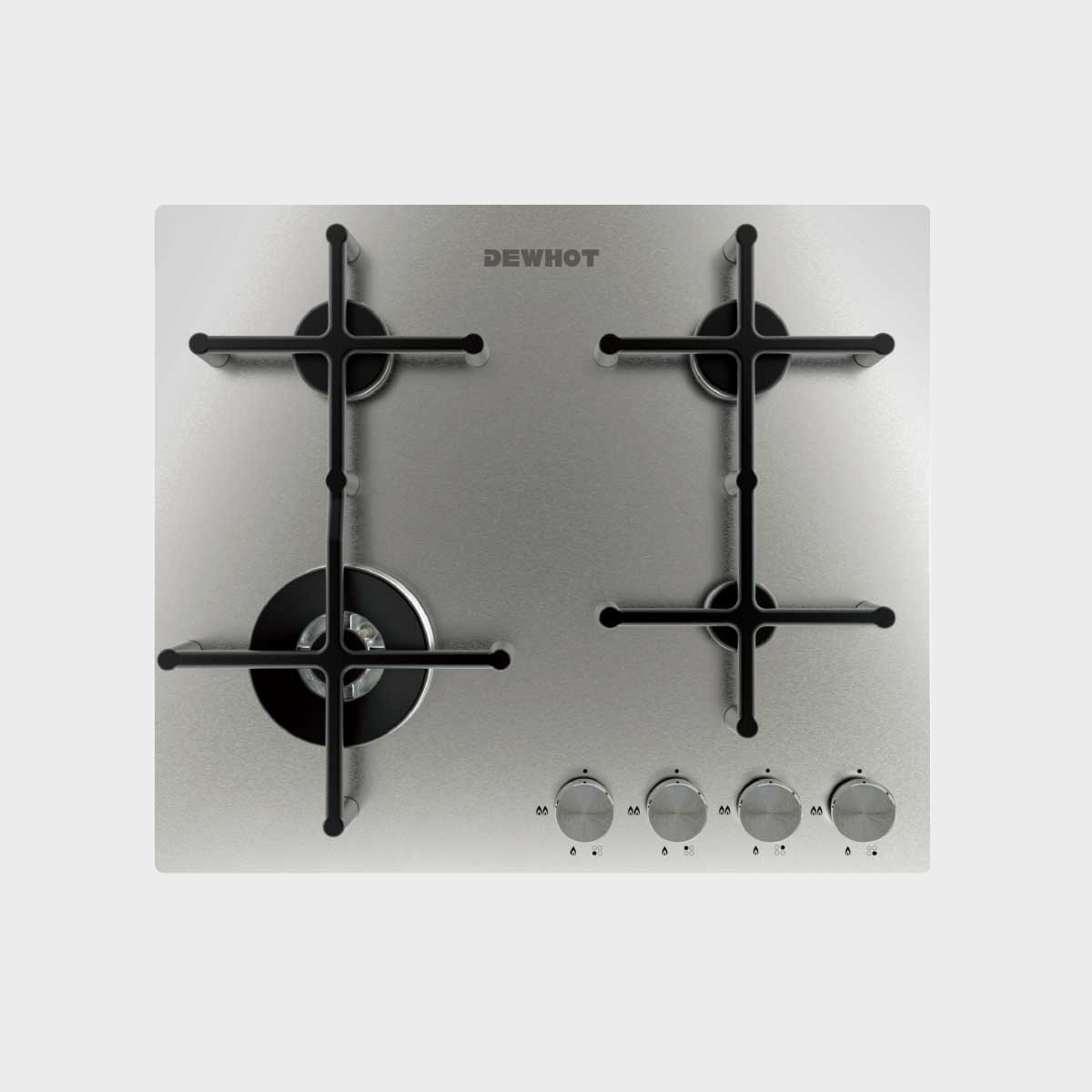 Dewhot 4 Burner Gas Stove <Span><Strong>Slimline Stainless Steel </Strong></Span>60cm