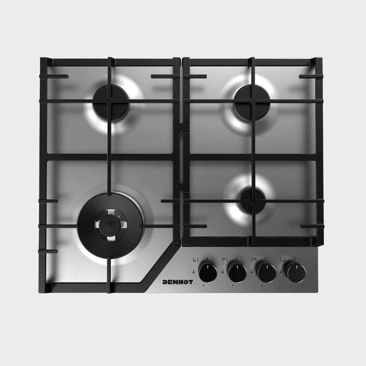 Dewhot 4 Burner Gas Hob <Span><Strong>Stainless Steel</Strong> </Span> 60cm
