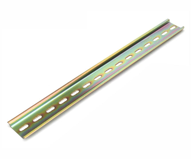 Steel Din Rail 12 Way Anodized Silver 7.5mm Slotted L=212mm Dr75 212 Mm Sl