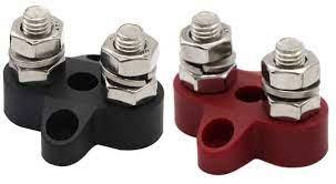 Victron Dual Terminal Stud M8-linked set (1 red/1 black) - Livestainable.co.za