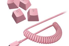 Pbt Keycap + Cable Upgrade Set  Quartz Pink - Livestainable.co.za