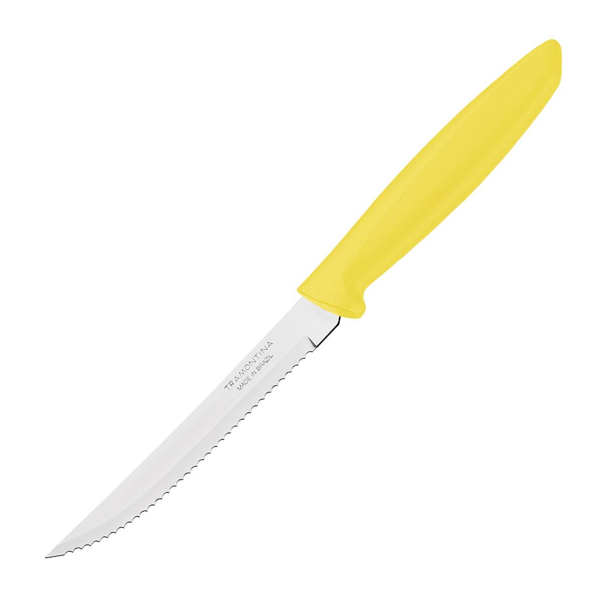 Tramontina Plenus Steak Knife 13 Cm Yellow - Livestainable.co.za