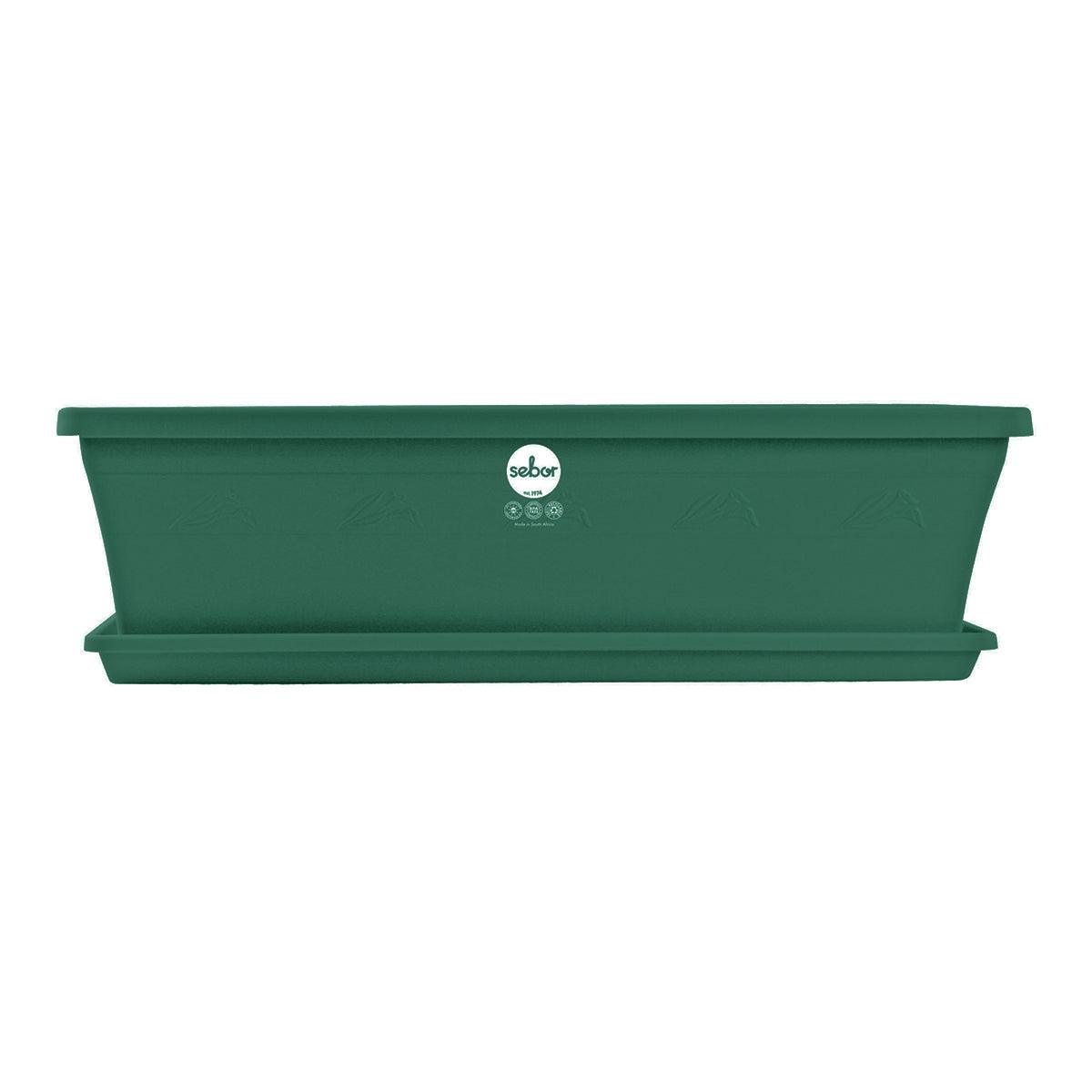 Sebor Sill Planter & Saucer Set 50 Cm Green - Livestainable.co.za