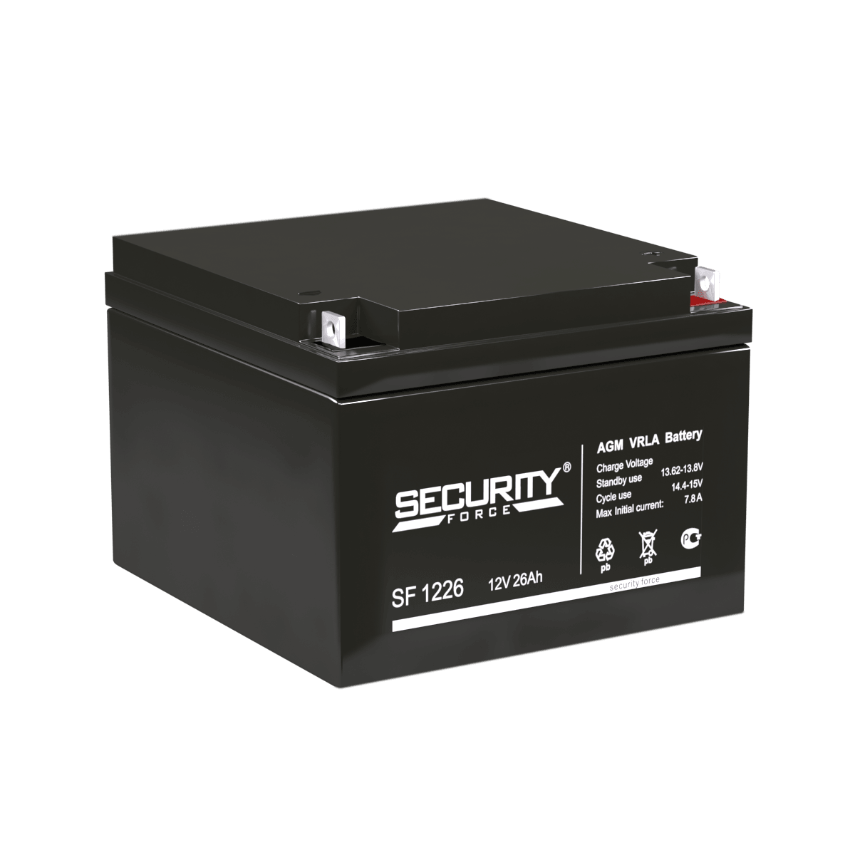 Security Force SF 1226 12V/26AH AGM Deep Cycle Battery - Livestainable.co.za