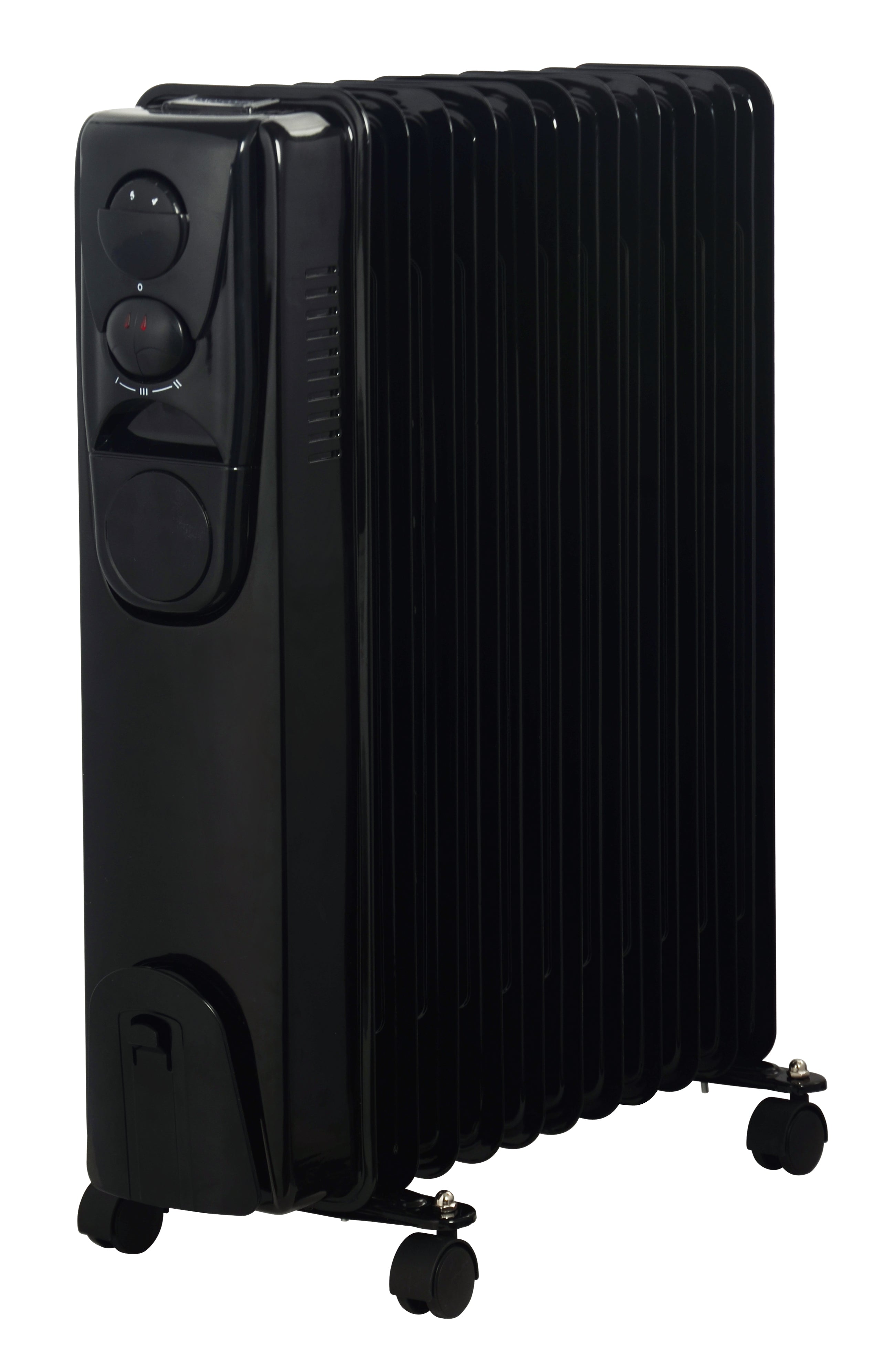 11 Fins 2500 W Oil Filled Heater Glossy Black
