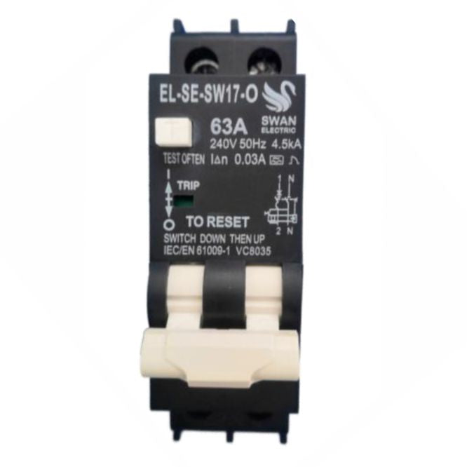 Earth Leakage Rcbo 63 A 2 P 30m A 4.5 Ka Samite El Se Sw17 O 63 A
