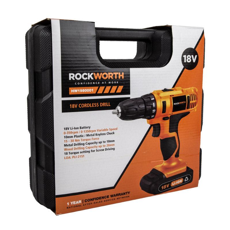 Rockworth 18 V Cordless Drill / Driver Set 2.0 Ah - Livestainable.co.za