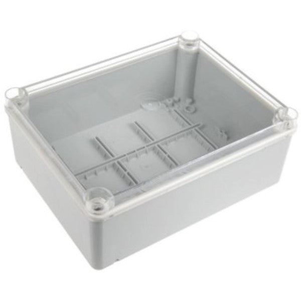 Plastic Enclosure Grey Base Clear Lid 120x120x55 Ewp 060 539