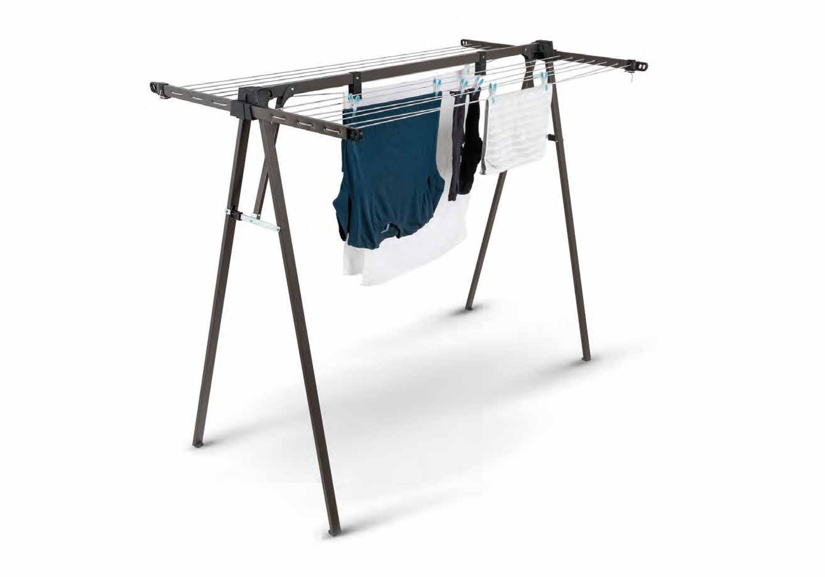 A Frame Freestanding Clothes Drying Stand With Bonus Peg Bag & Pegs