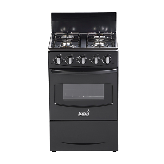Totai 50Cm 4 Burner Full Gas Stove- Black