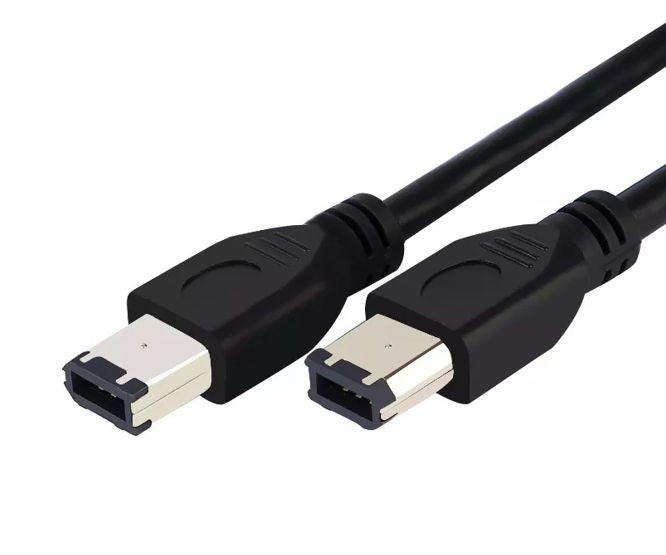 Ieee1394 Lead 6 Way Plug To Plug 1 M Black Nylon Mesh 1m Fw 66 Gt 1