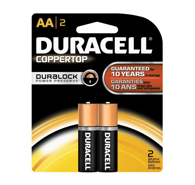 Lr6/Aa Duracell Battery 1.5 V 2/Pack Alkaline Aa 2 Hbdc