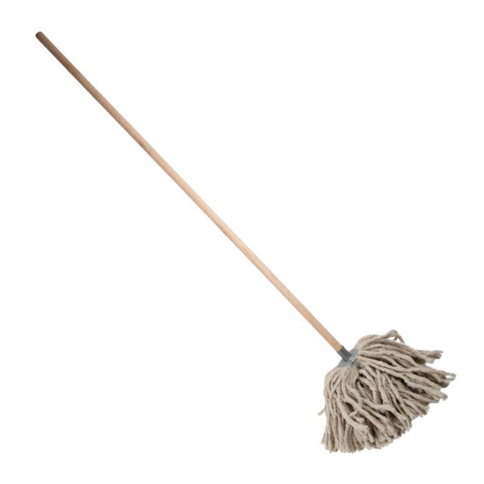 Apollo Mop With Wooden Handle And Metal Fit 400 G - Livestainable.co.za