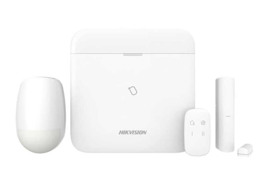 Hikvision AX Pro Wireless Alarm Kit – 96-Zone, 1 Door Contact, 1 Indoor PIR, 1 Keyfob Included