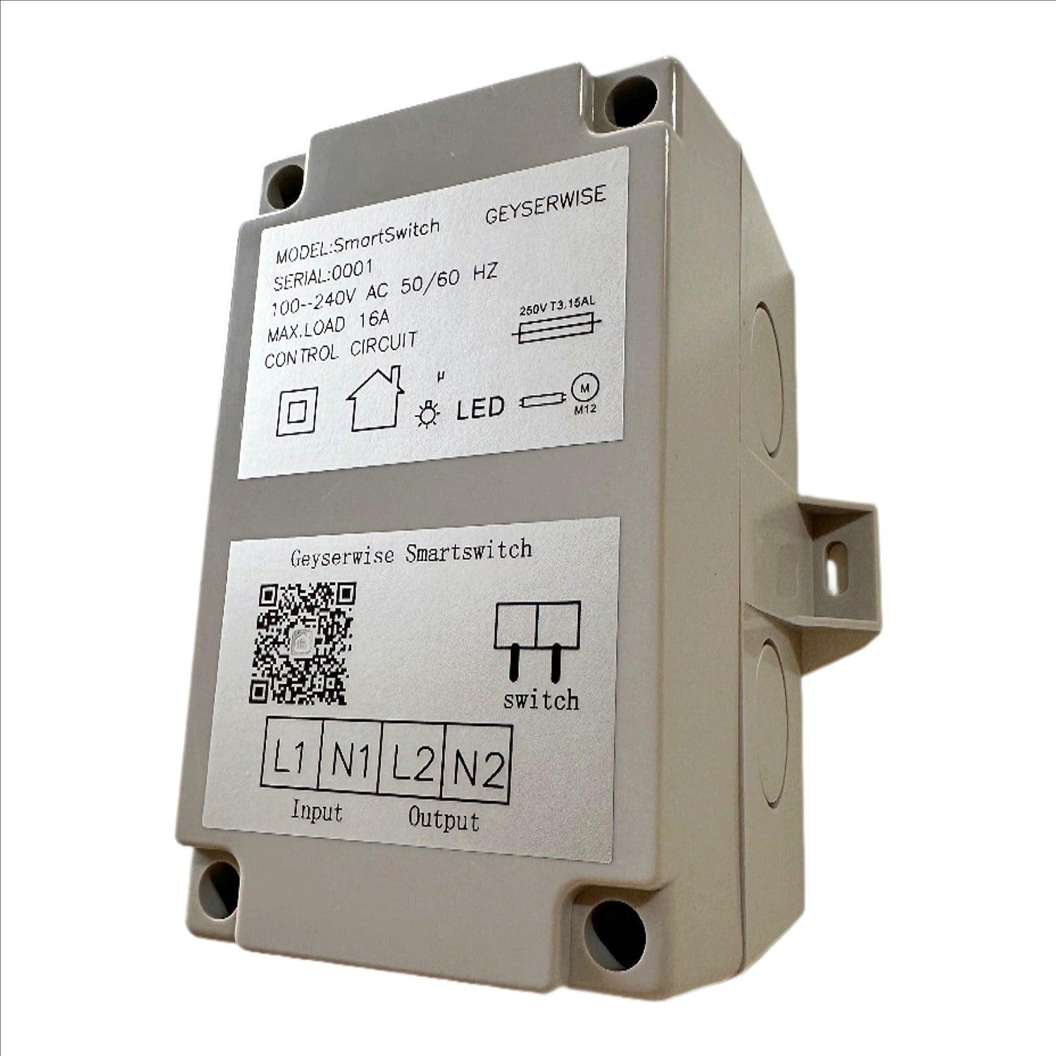 Tuya IoT Smart Switch by Geyserwise - 220V 16A Smartlife Timer Switch - Livestainable.co.za