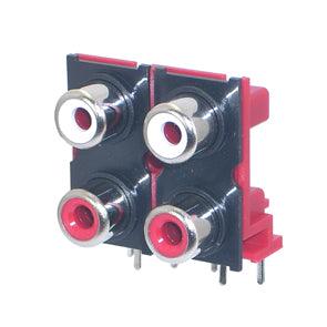 Socket 4x Rca R/A Pcb Mount Av4 8.4 13 - Livestainable.co.za