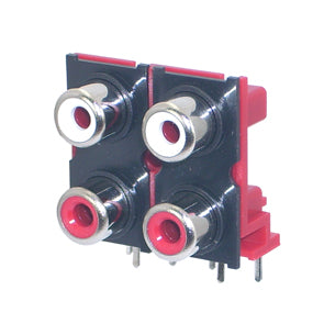 Socket 4x Rca R/A Pcb Mount Av4 8.4 13