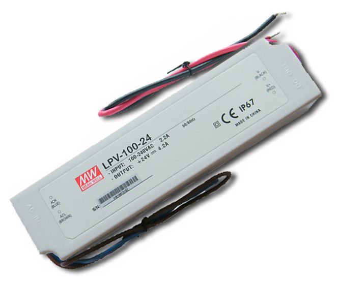 Power Supply Enclosed Led Driver I=220 O=24 0 4.2 A Lpv 100 24