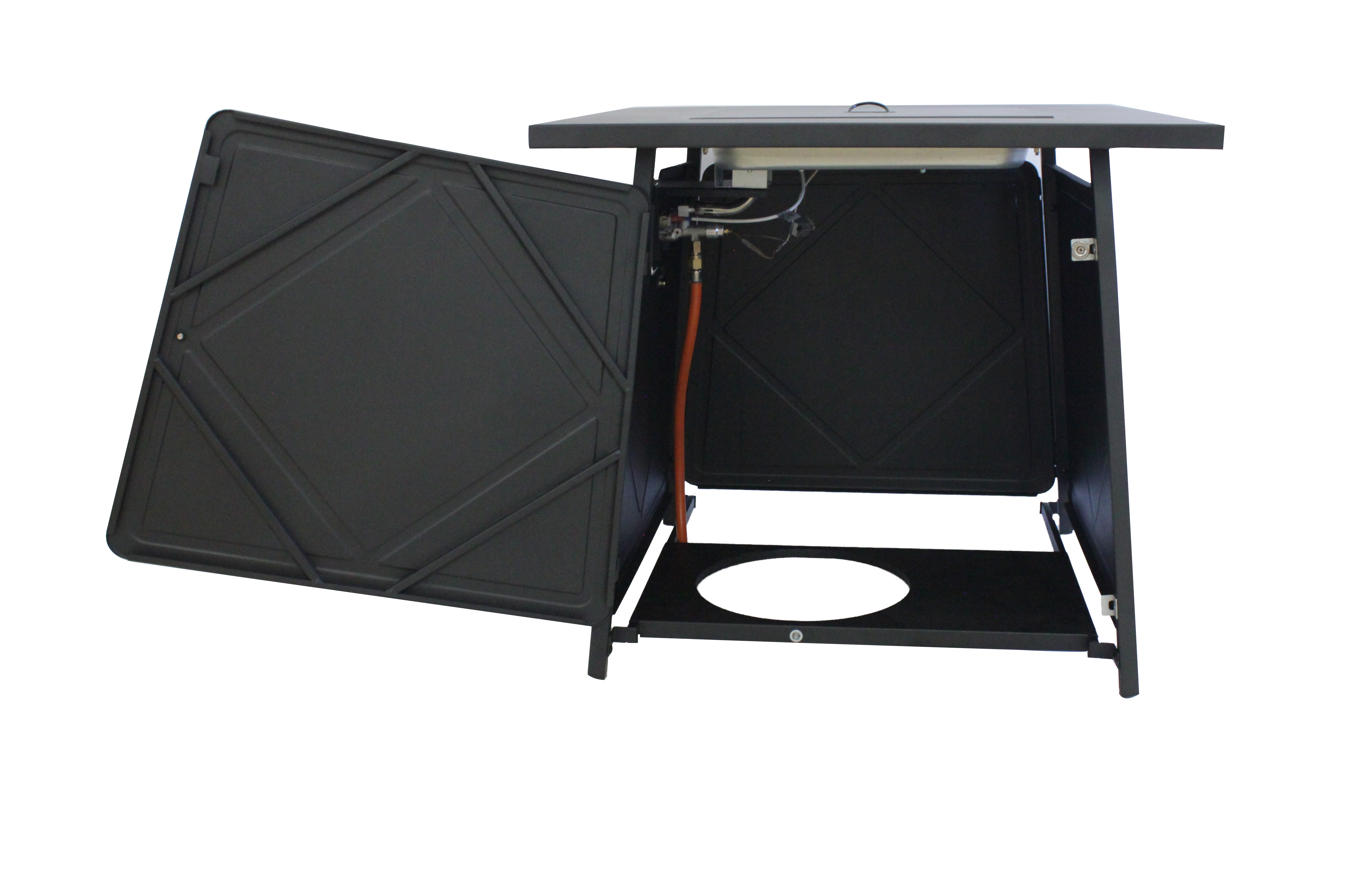 Gas Firetable With Lava Rocks & Lid