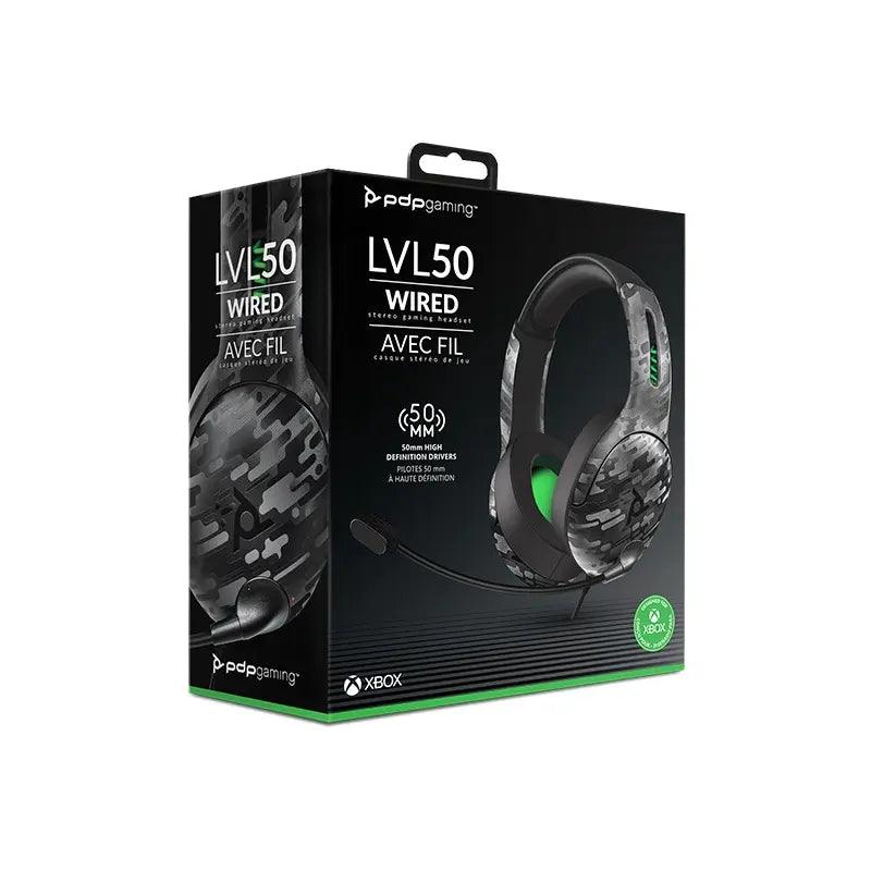 Xb Series X Lvl 50 Wired Headset Black Camo - Livestainable.co.za