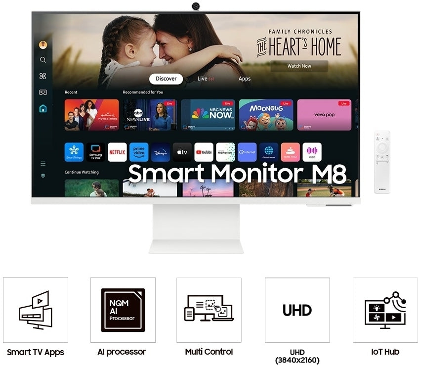 32" Smart Monitor M80 D Uhd Usb C With Speakers & Remote