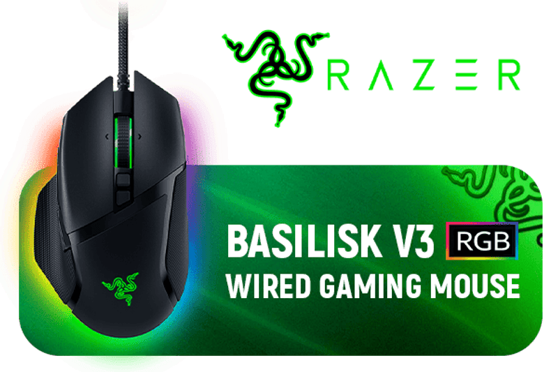 Basilisk V3 Ergonomic Wired Gaming Mouse - Livestainable.co.za