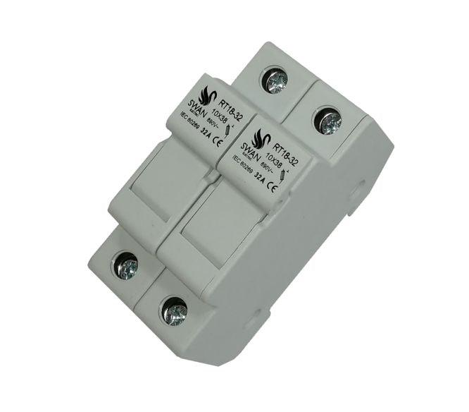 Fuse Holder 32 A 2 Pole M For 10 X38 Mm Fuse Fh Rt18 32 2 P M - Livestainable.co.za