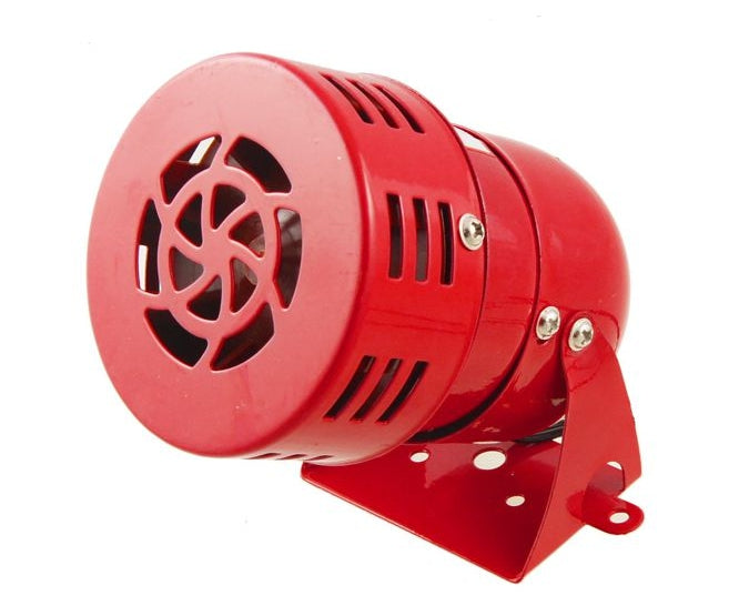 Econo Mini Motorized Siren 220 Vac 75x114x83mm Red Sr Ms 190 M