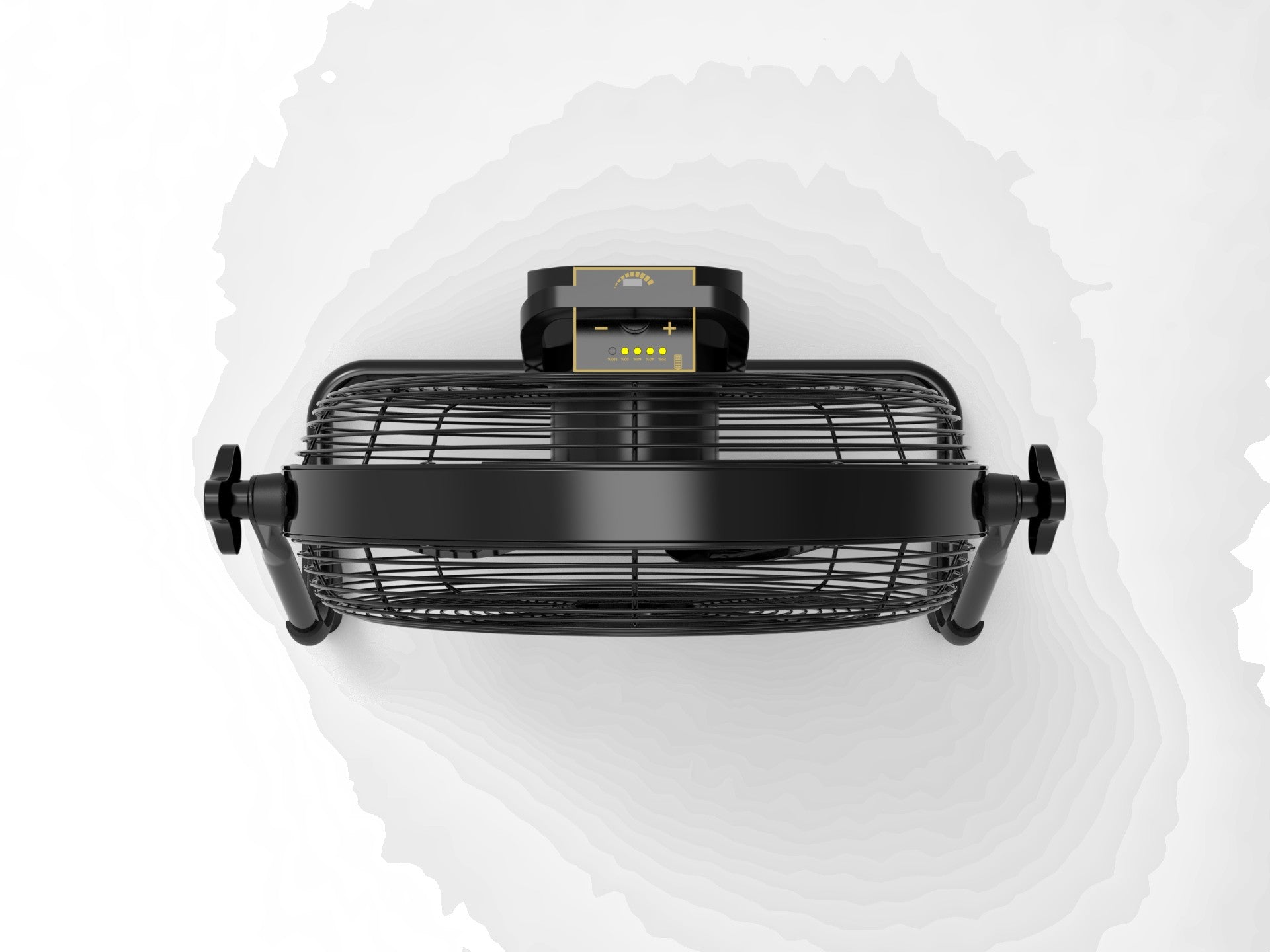 Solent Rechargeable Floor Fan 300mm Black