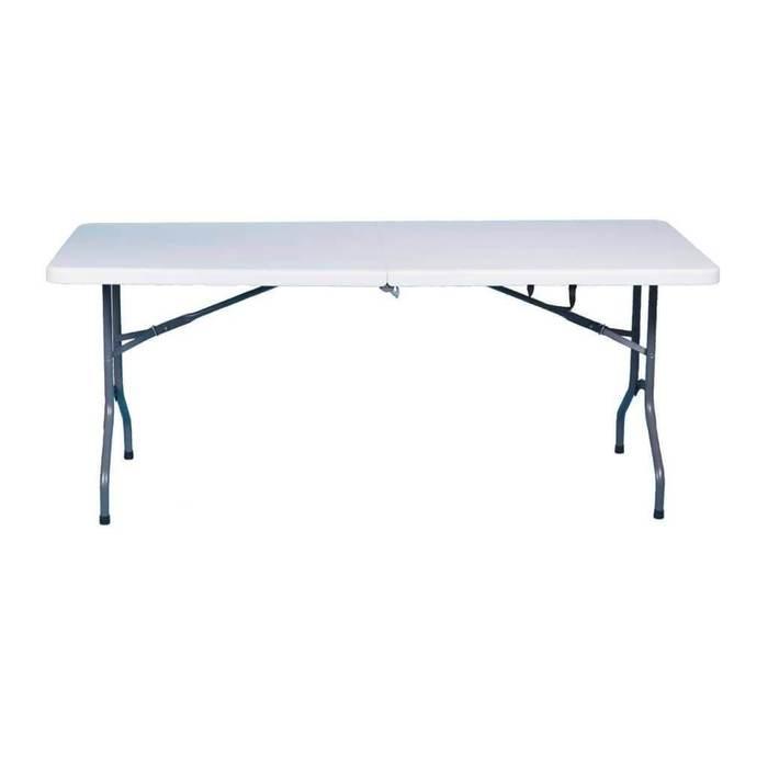 TOTAI 1.8M PLASTIC FOLDABLE TABLE WHITE - Livestainable.co.za