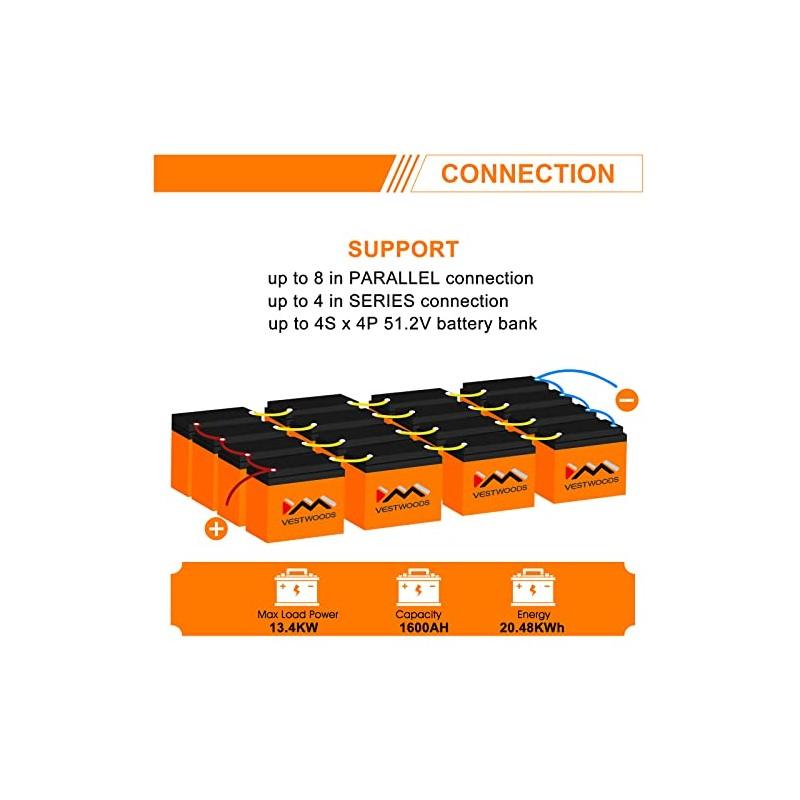 Vestwoods 12.8V 100Ah Lithium Battery With Bms - Livestainable.co.za