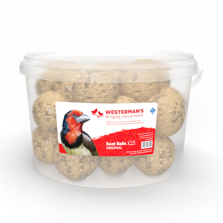 25 x Mini Original Suet Snack Ball Tub
