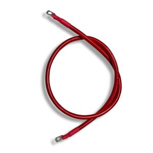 25mm2 3 AWG DC Battery Cable 150CM Red With 8mm Ring Lugs Double Sided
