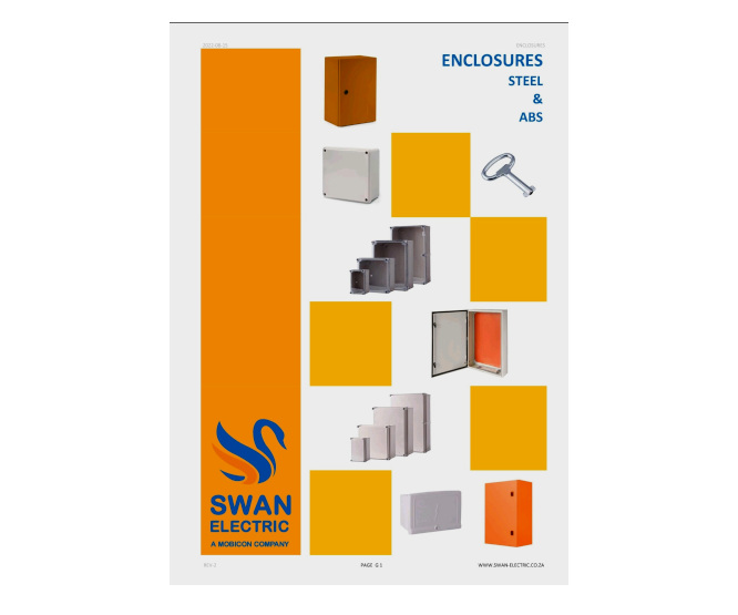 Swan Electric A5 Booklet Enclosures July 2023 8P