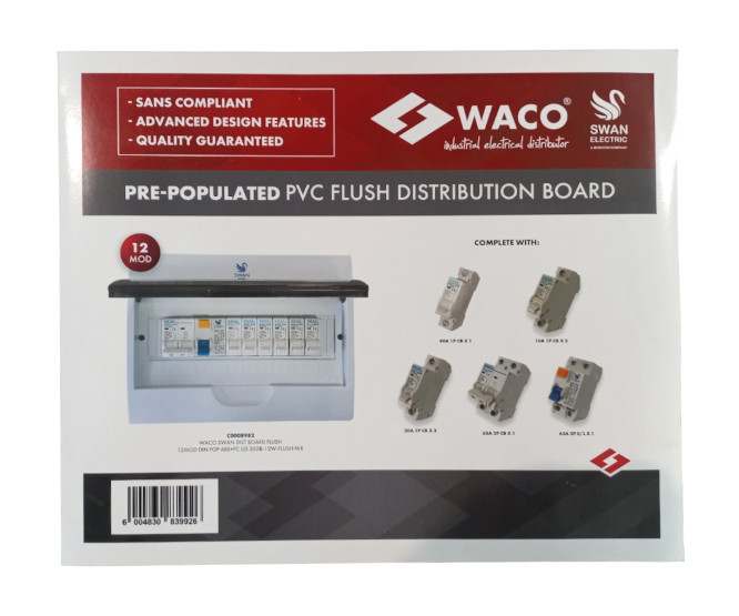 Swan Electric Self Adhesive Label-Waco Wr Db 12W Flush 260X220Mm