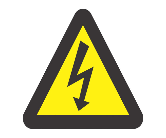 Universal Labels Electrical Shock Hazard Label 98X98Mm