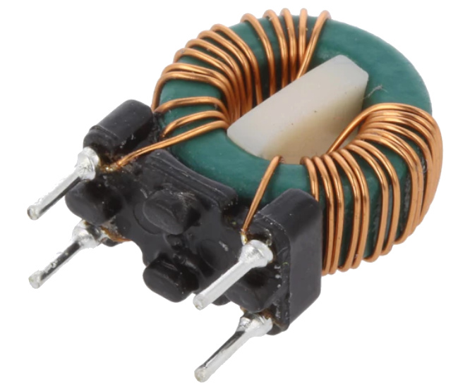 Double Wound Toroidal Inductor 650Uhx2 3A Filter2D-B3-Sk